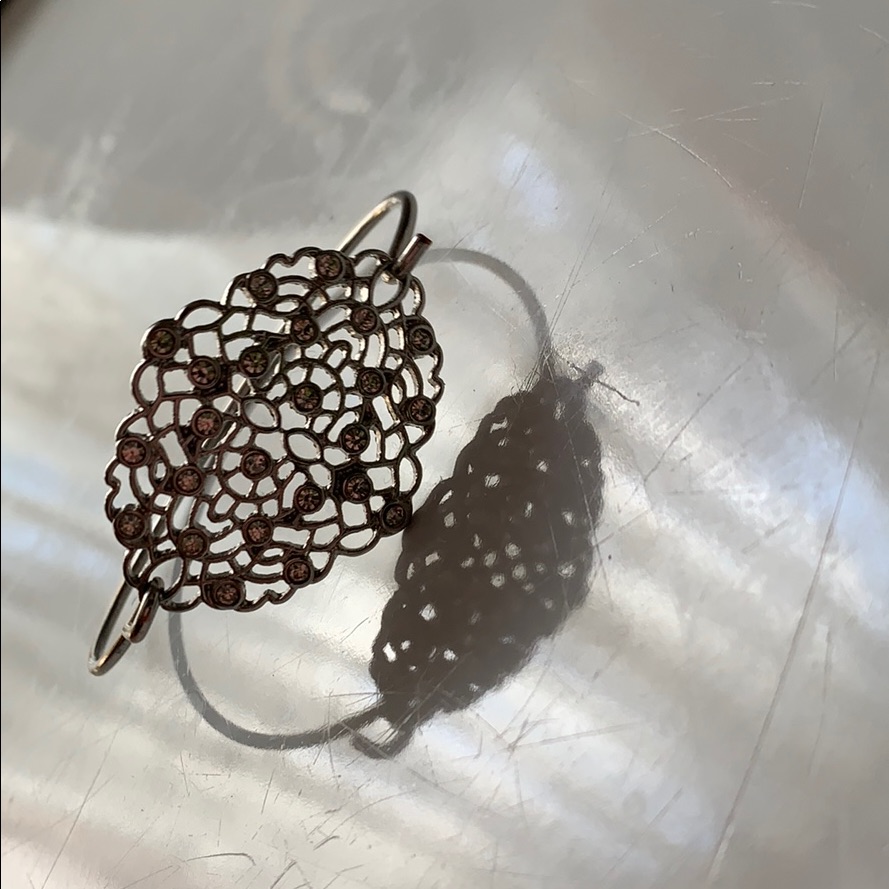Silver With Little Diamond Bracelet